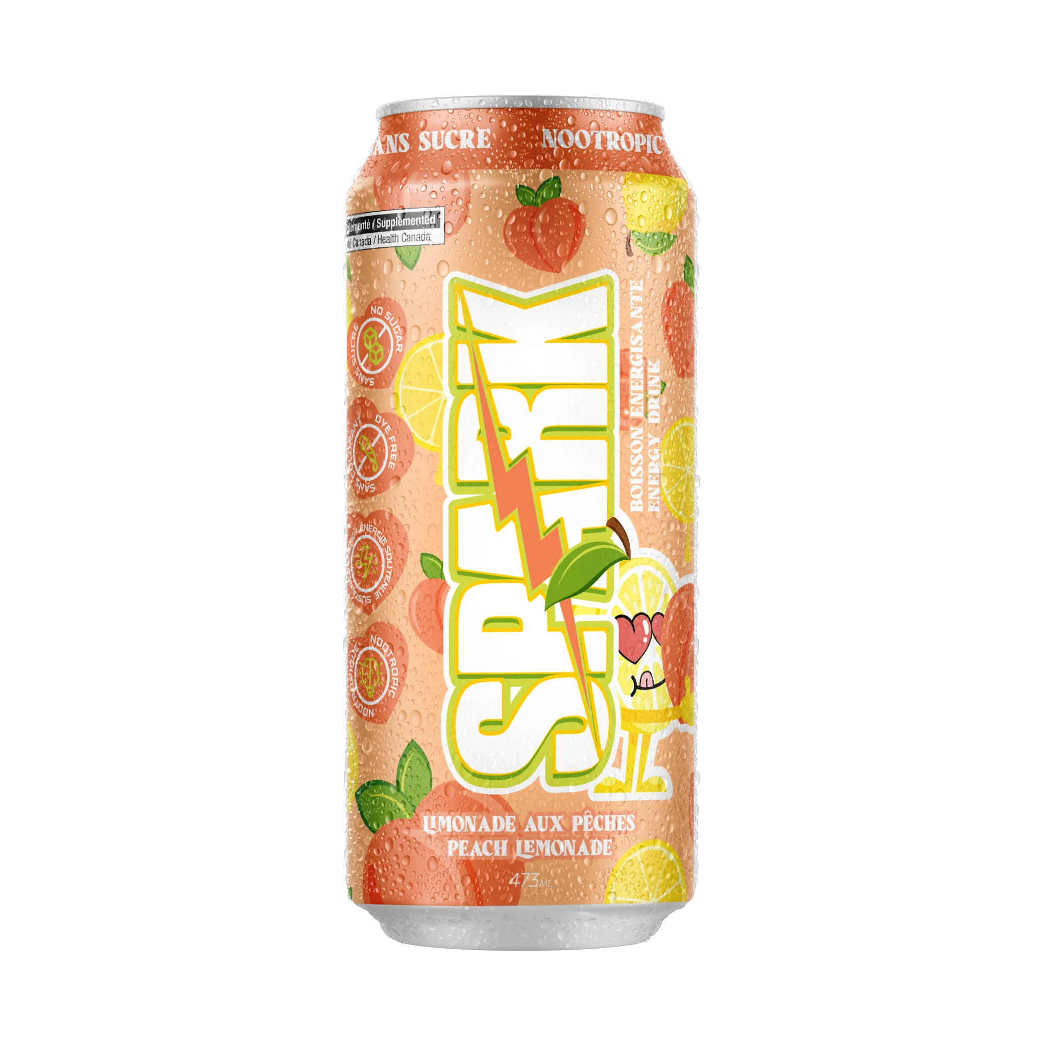 Boisson énergisante | Saveur Limonade aux pêches