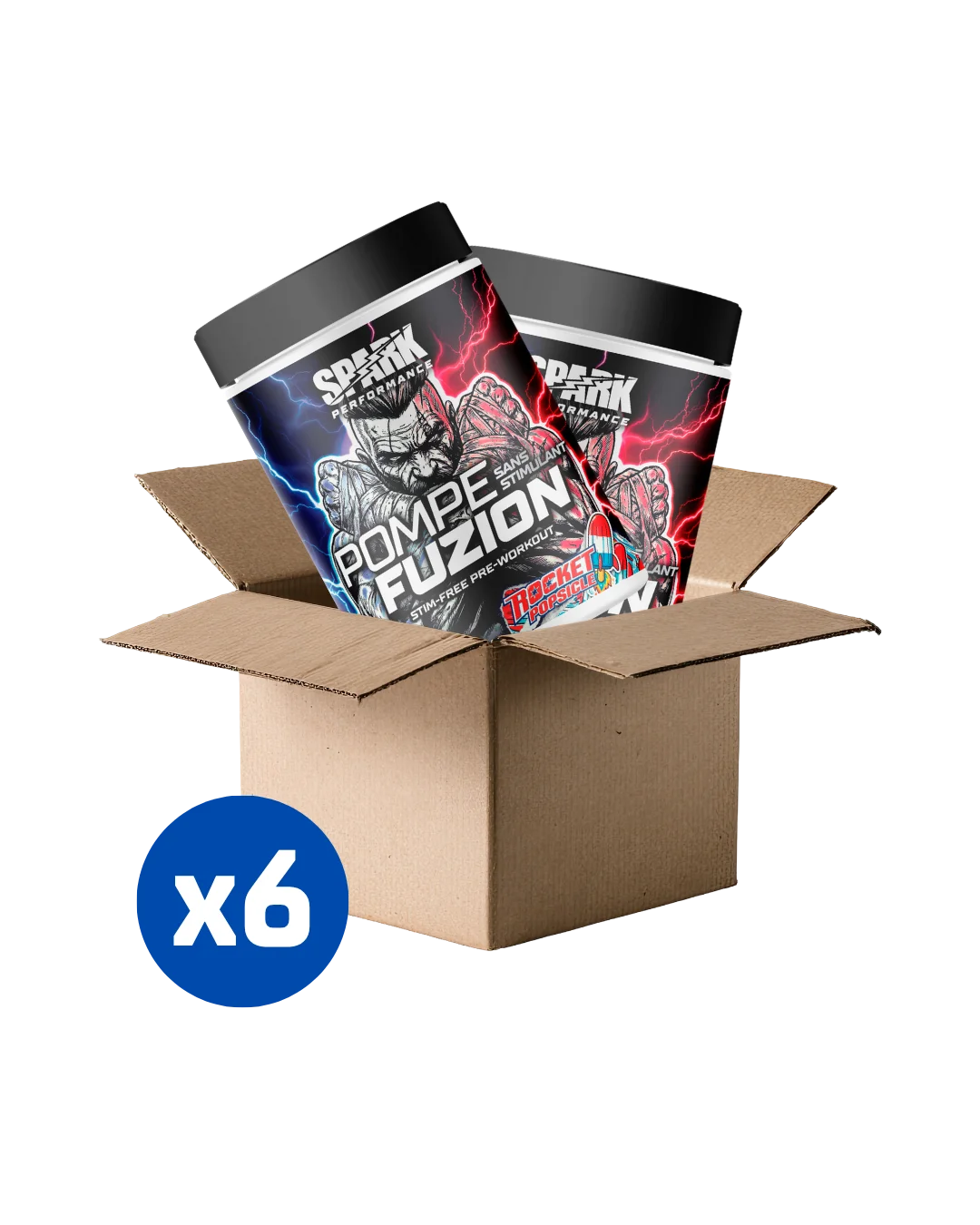 Spark Roket Caisse de 6 | Spark Pompe Fuzion – Spark Energy Drink