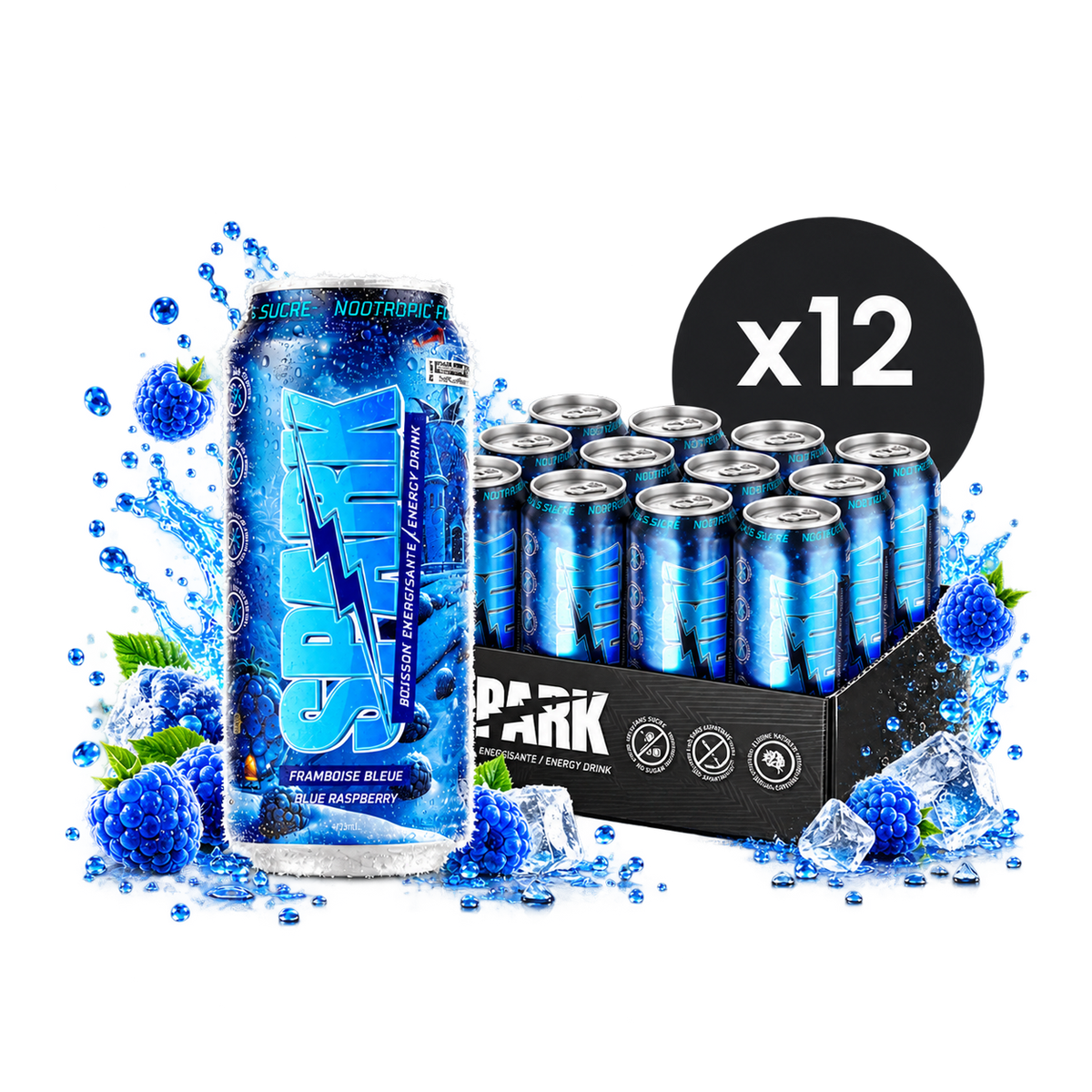 Caisse de 12 | FRAMBOISE BLEUE | Default Title | ×12 | Spark