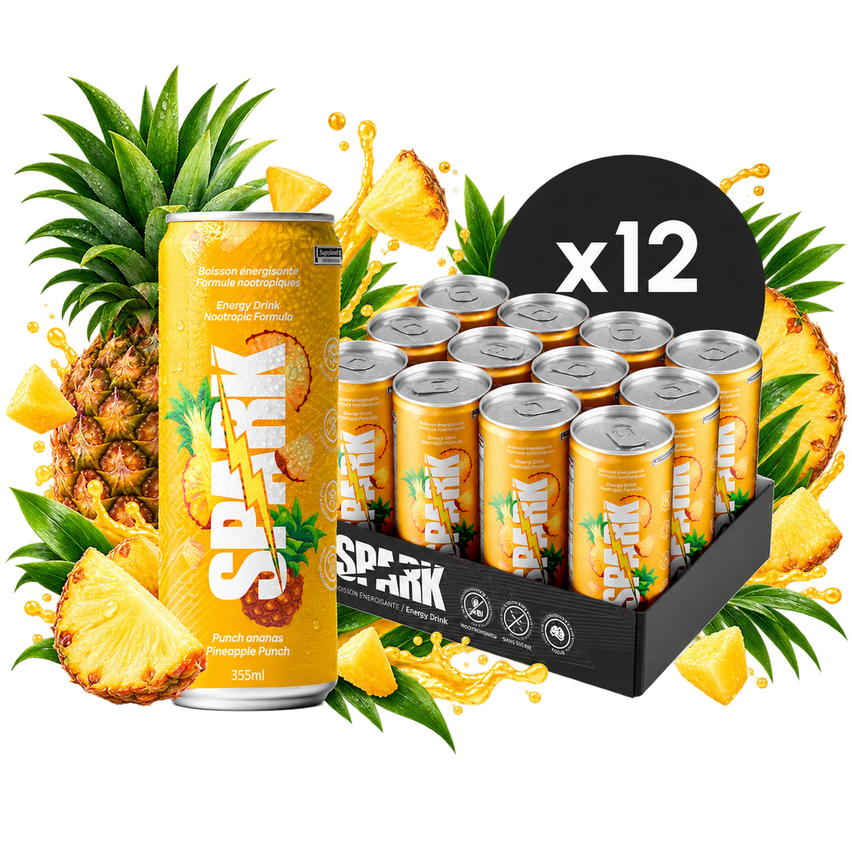 Caisse de 12 | Slim, saveur ananas | Default Title | ×12 | Spark